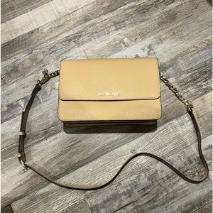Michael Kors crossbody purse- Tan with partial chain strap- authentic